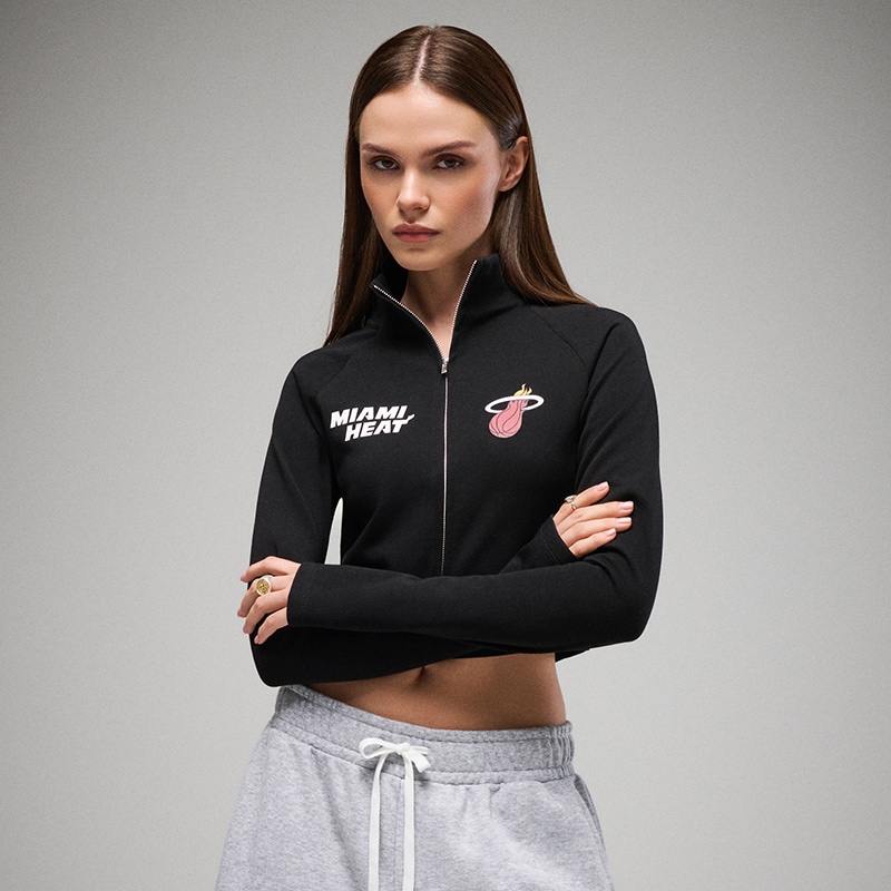 Суитшърт С Цип С Висока Права Яка Miami Heat - House