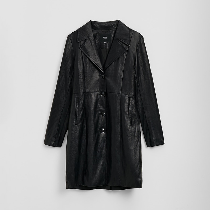 Палто От Изкуствена Кожа - House