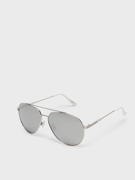 Okulary przeciwsłoneczne aviator srebrne - Blog House