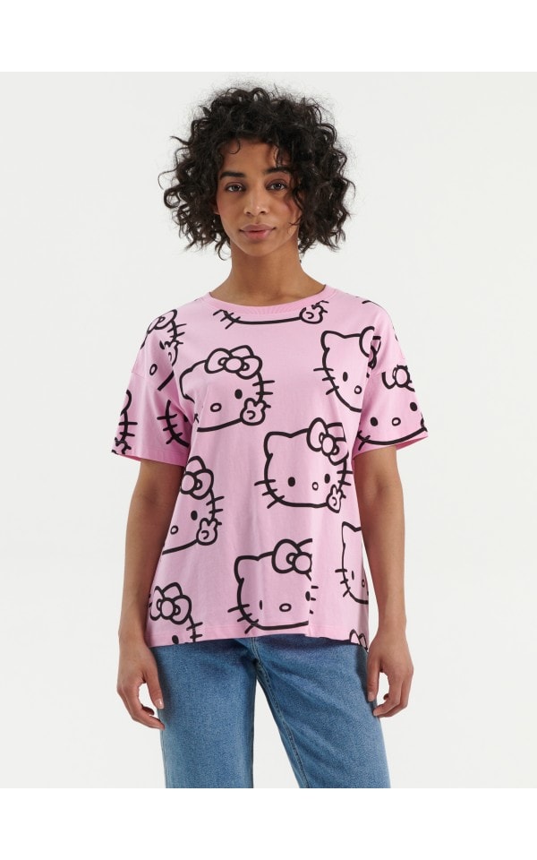 T-Shirt Hello Kitty Farbe rosa - HOUSE - 1953M-30X