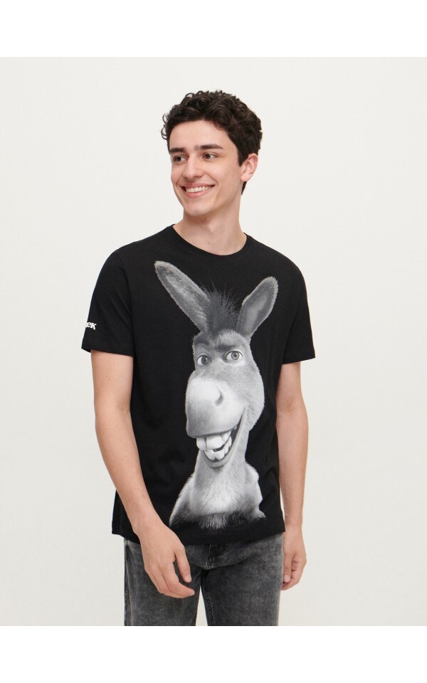 Camiseta Shrek Color negro - HOUSE - 4376G-99X