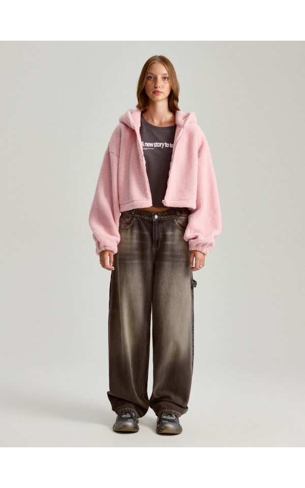 Sudadera Con Capucha De Punto Polar - ROSA - Kiabi - 25.00