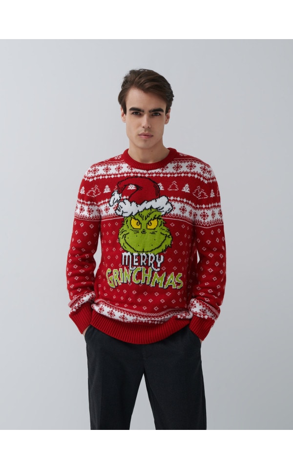 Jersey navideño Grinch Color rojo - HOUSE - 7573L-33X