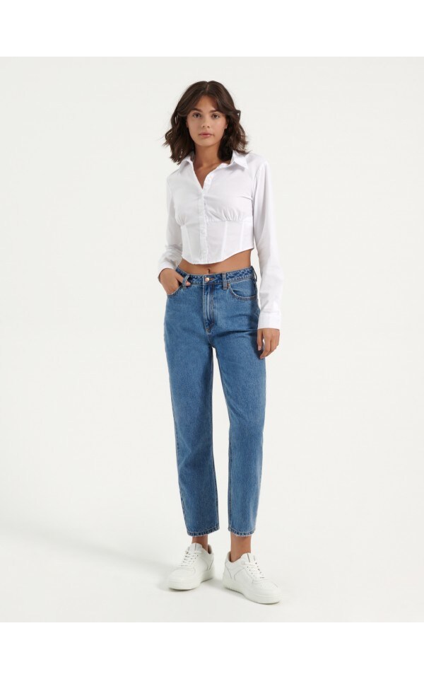Giacca in jeans effetto slavato Colore Blu - HOUSE - 3830L-50J