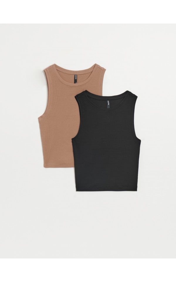 Tiefer V-Ausschnitt Confezione Da 2 Magliette Elasticizzate Uomo - Bianche, Scollo A V Profondo, Cotone Biologico Slim Fit - 2