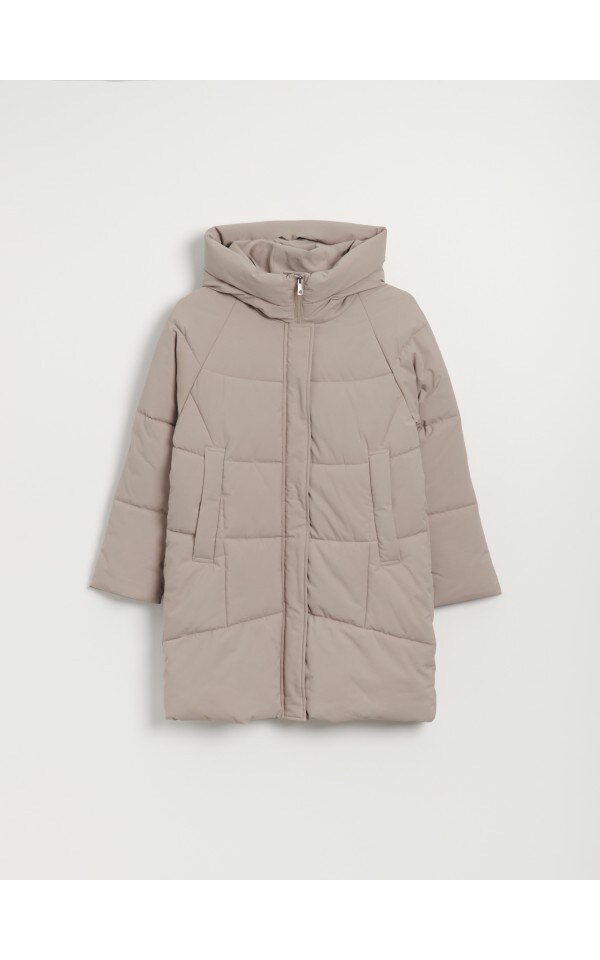 QS Cappotto Trapuntato Donna Con Cappuccio - Giacca Invernale Leggera E Calda, Casual, Colore Unico