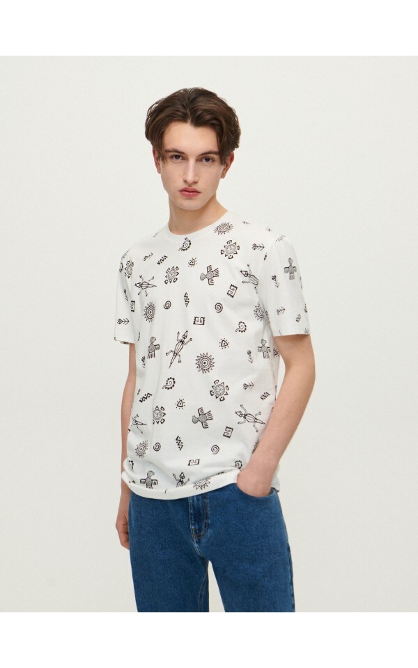 Maglietta in cotone con stampa | | catalog--storefront Uomo
