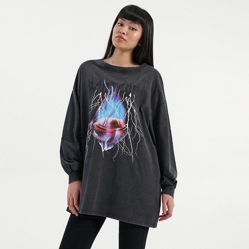 House - tricou cu mânecă lungă - gri