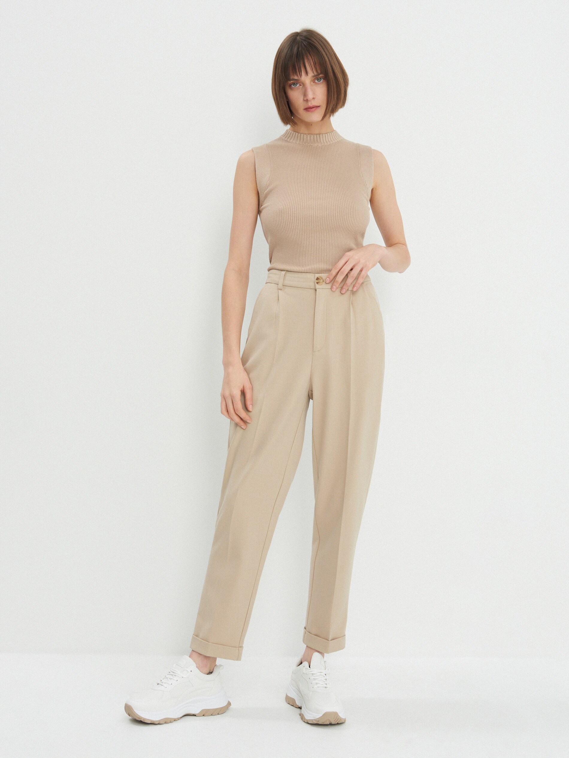 Pletený top so stojačikom