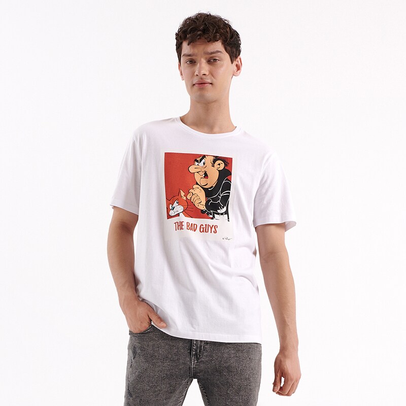 House - tricou the smurfs - alb