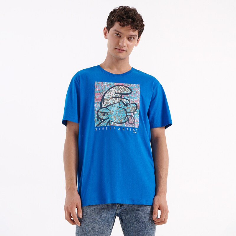 House - tricou the smurfs - albastru