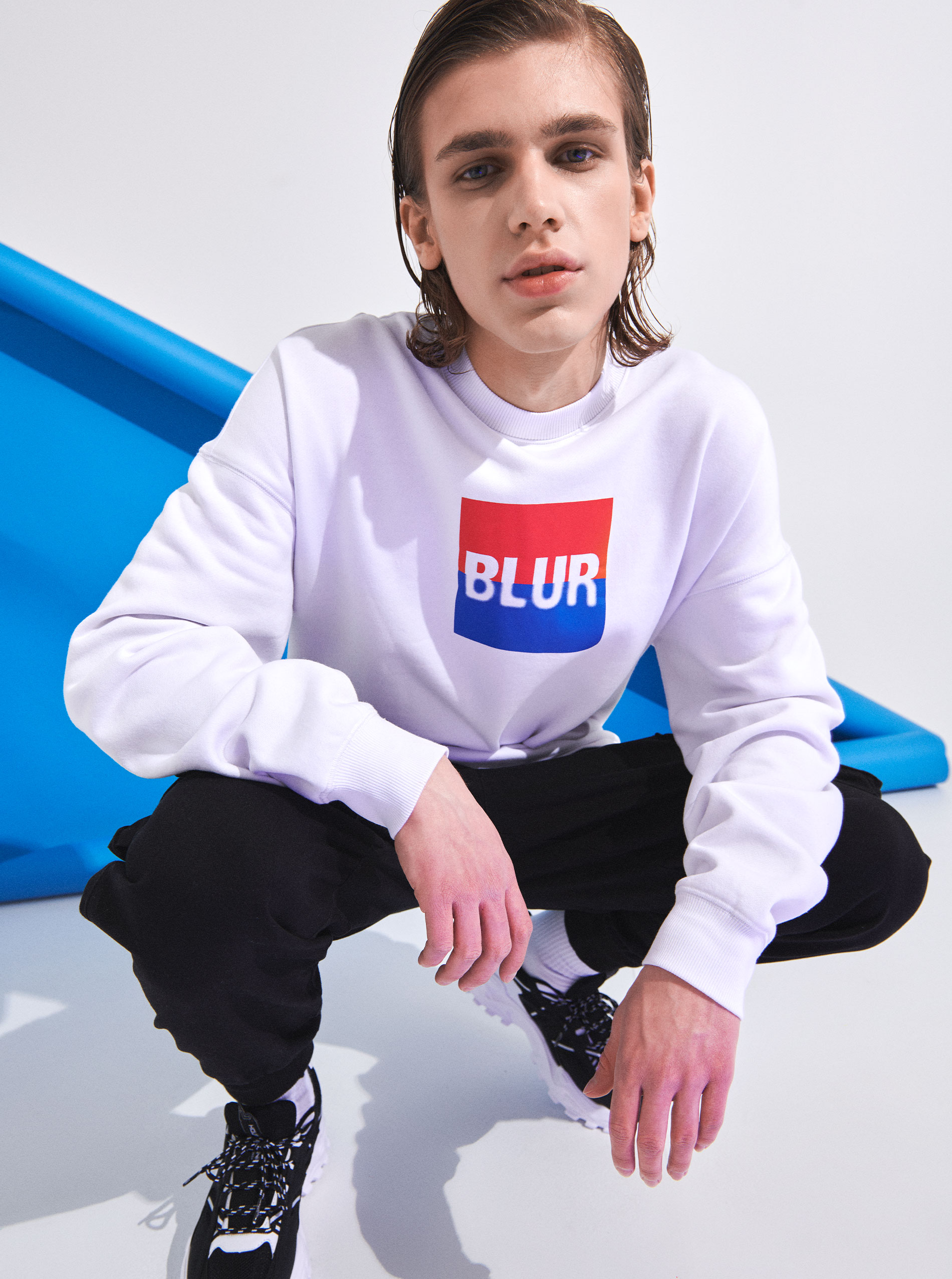 Oversize mikina s potlačou