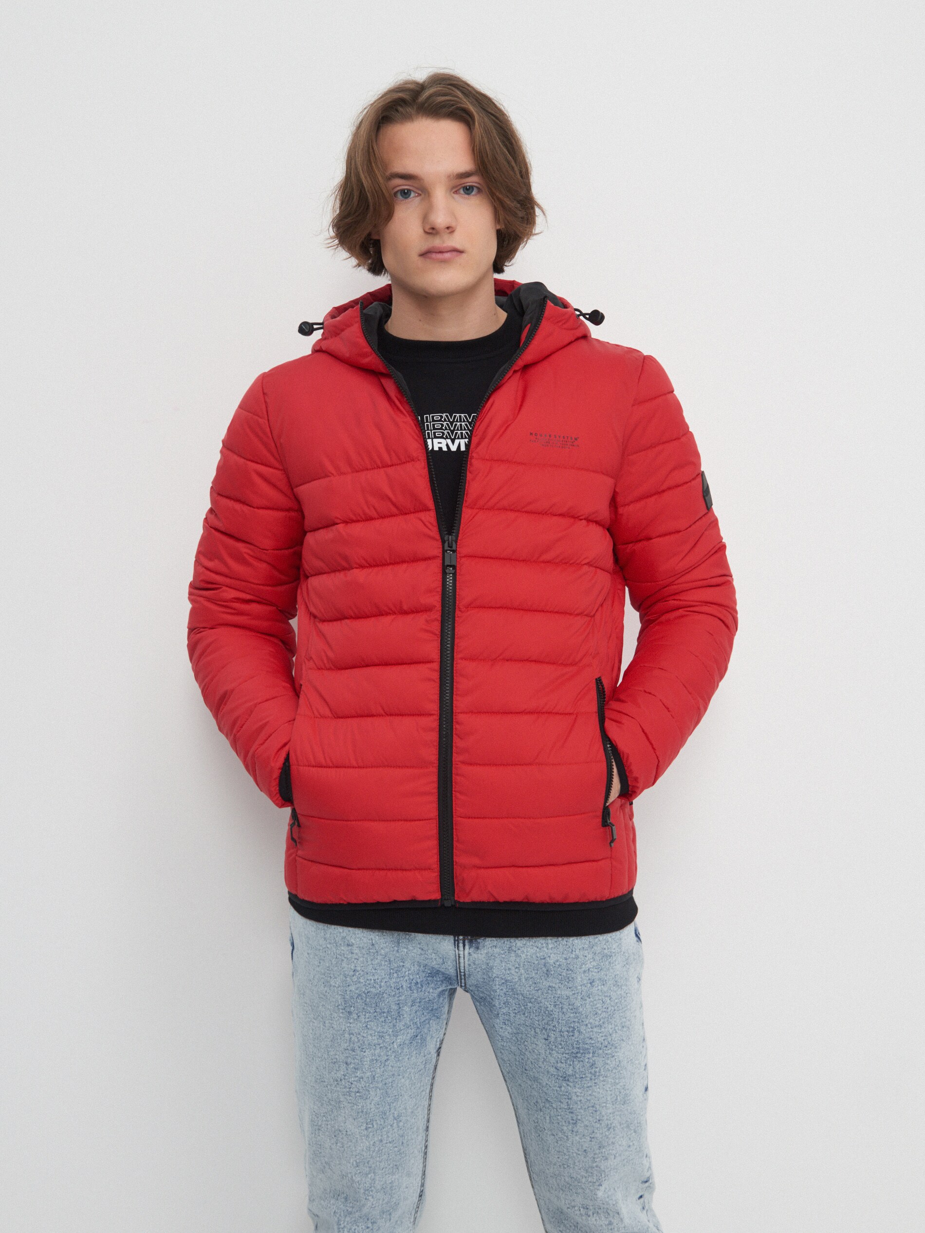 Prešívaná bunda s kapucňou