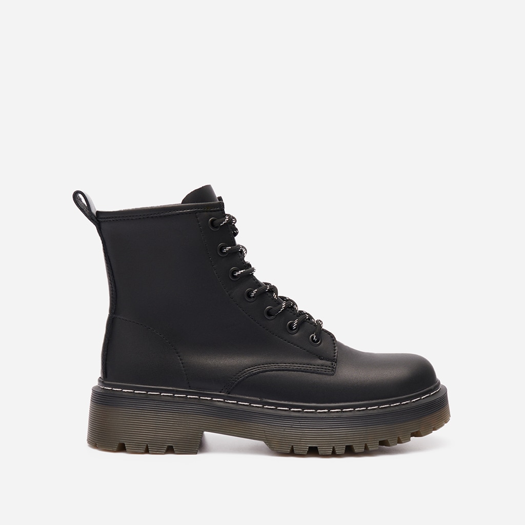 House - botine din piele - negru