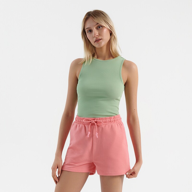 House - top scurt basic - verde