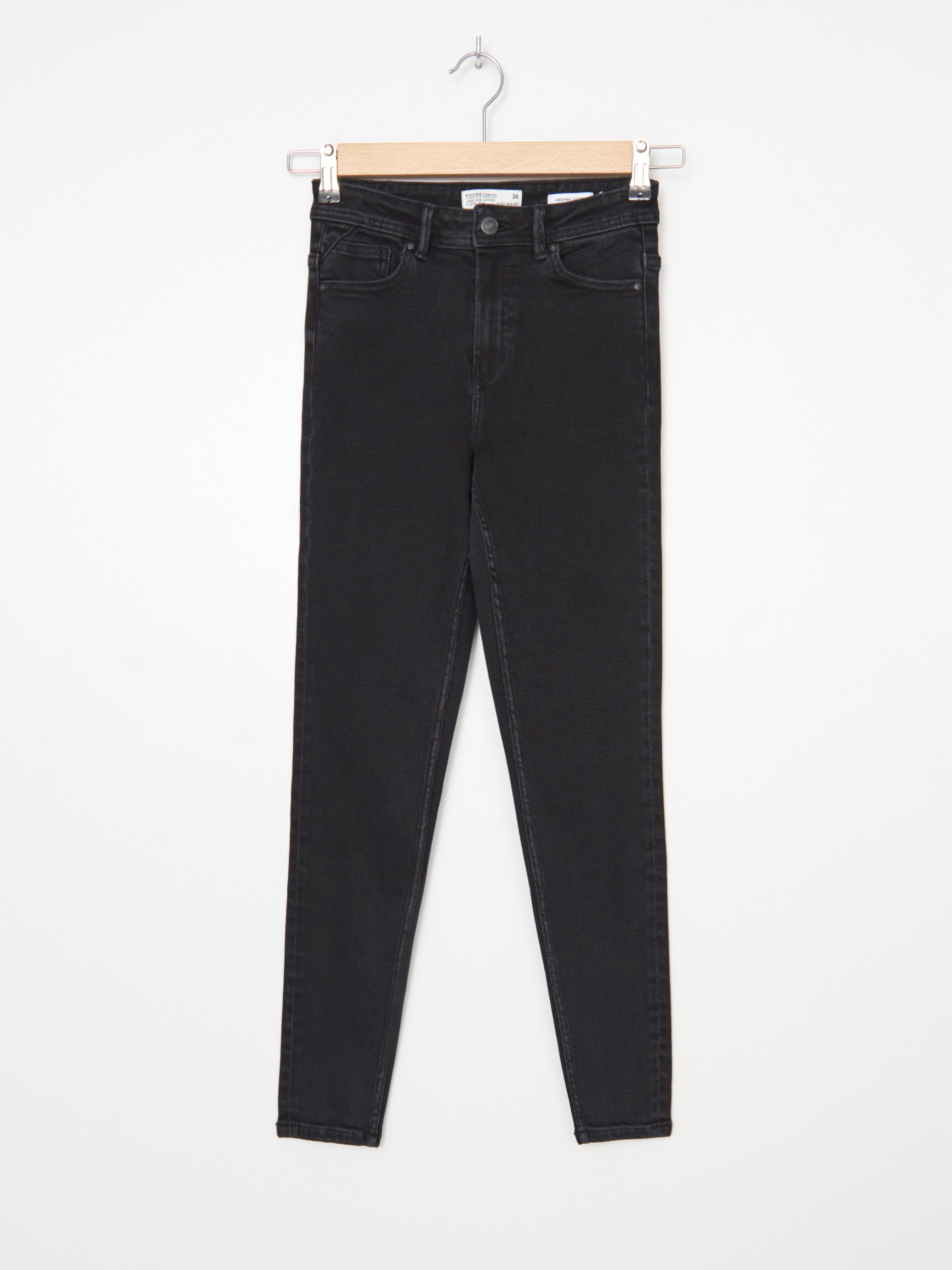 Džínsy skinny fit s vysokým pásom