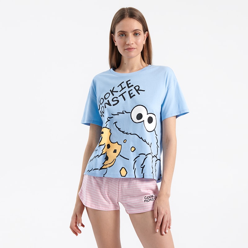 House - set pijama cookie monster - multicolor