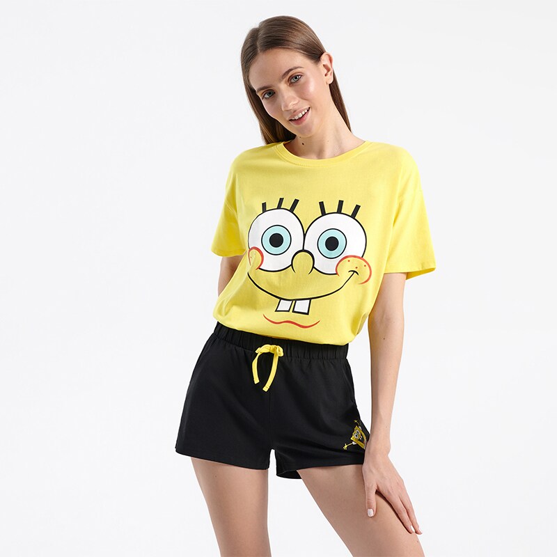 House - pijama cu imprimeu spongebob - multicolor