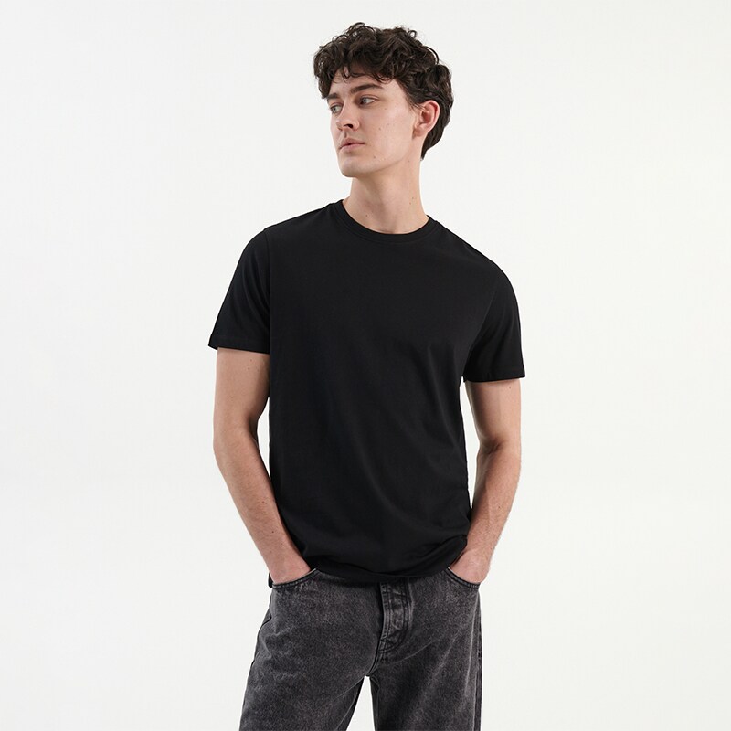 House - tricou basic uni - negru