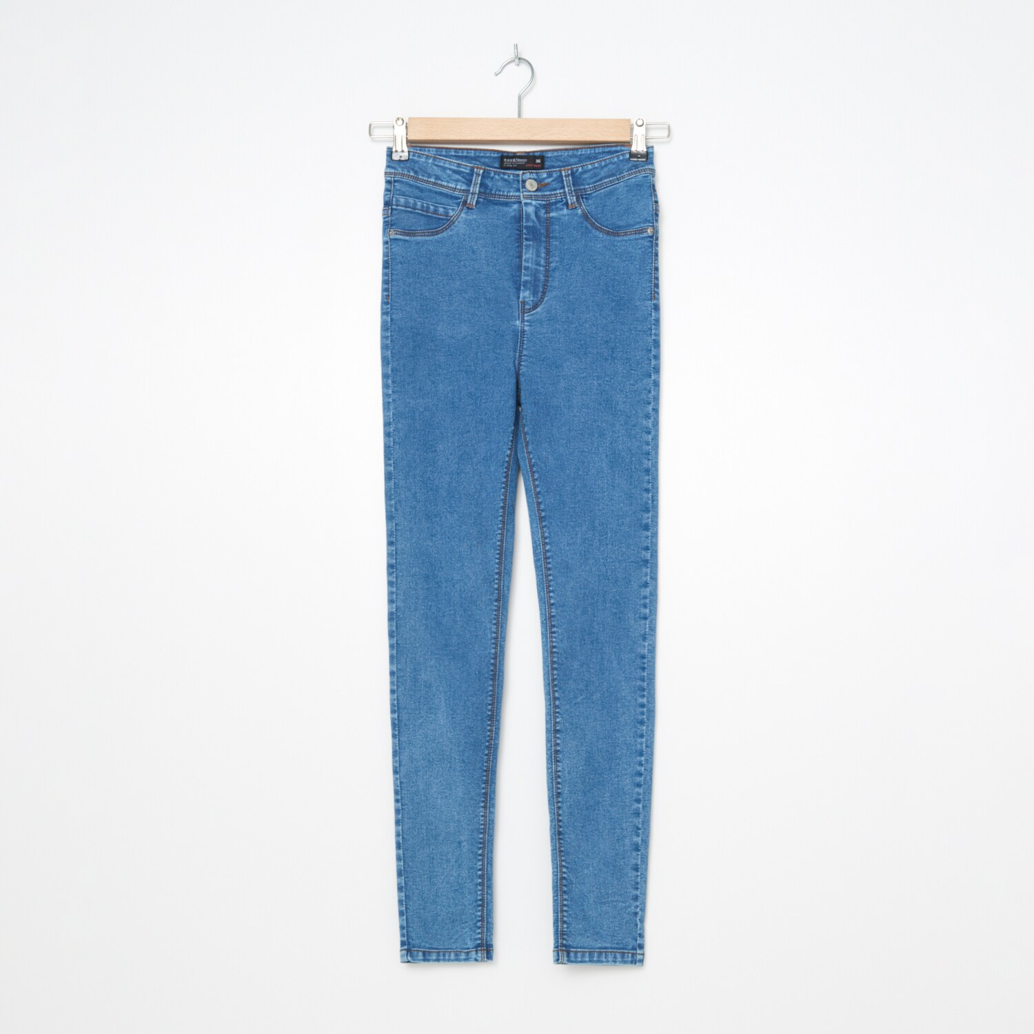 Džínsy skinny fit s vysokým pásom