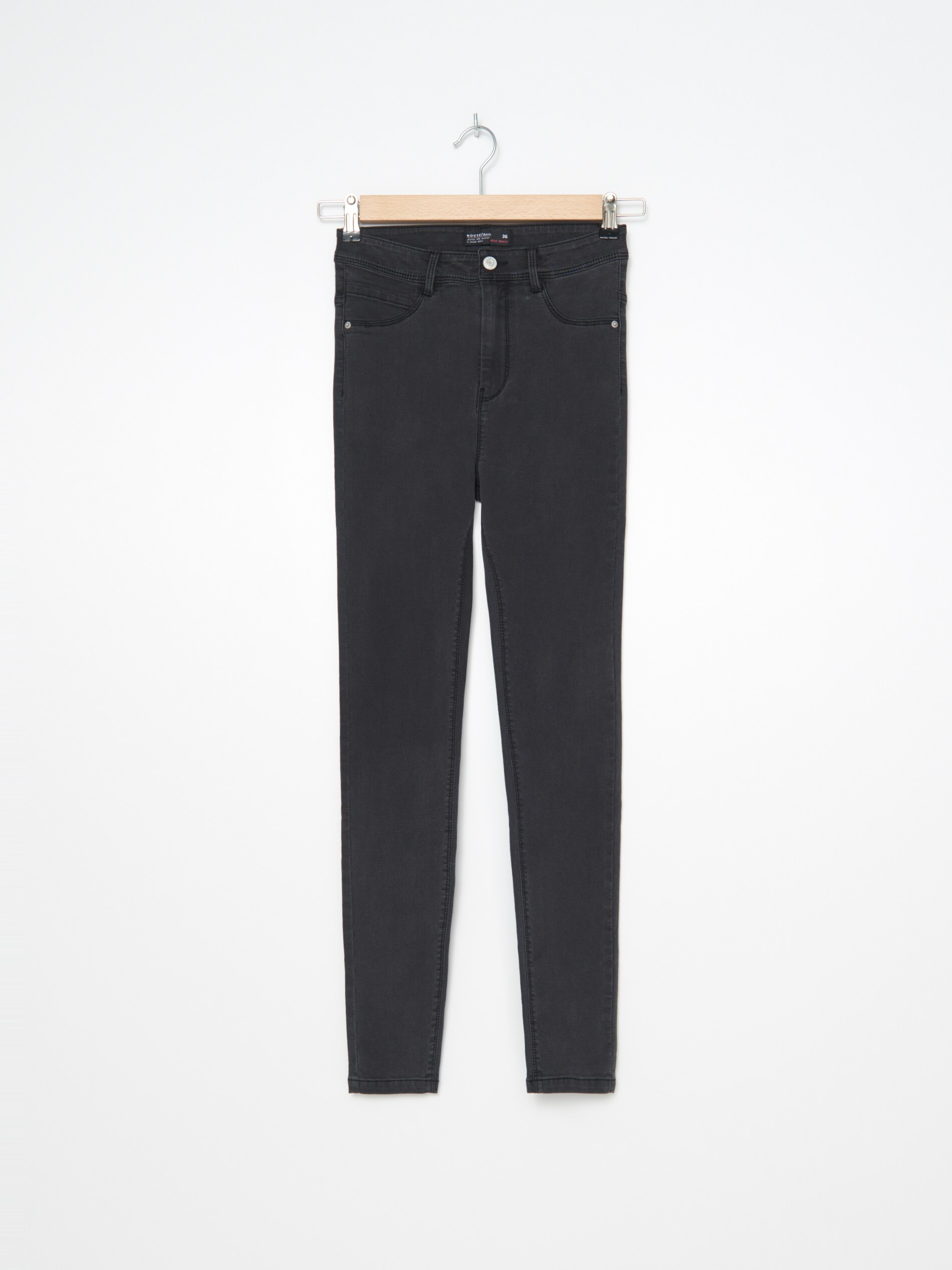 Džínsy skinny fit s vysokým pásom