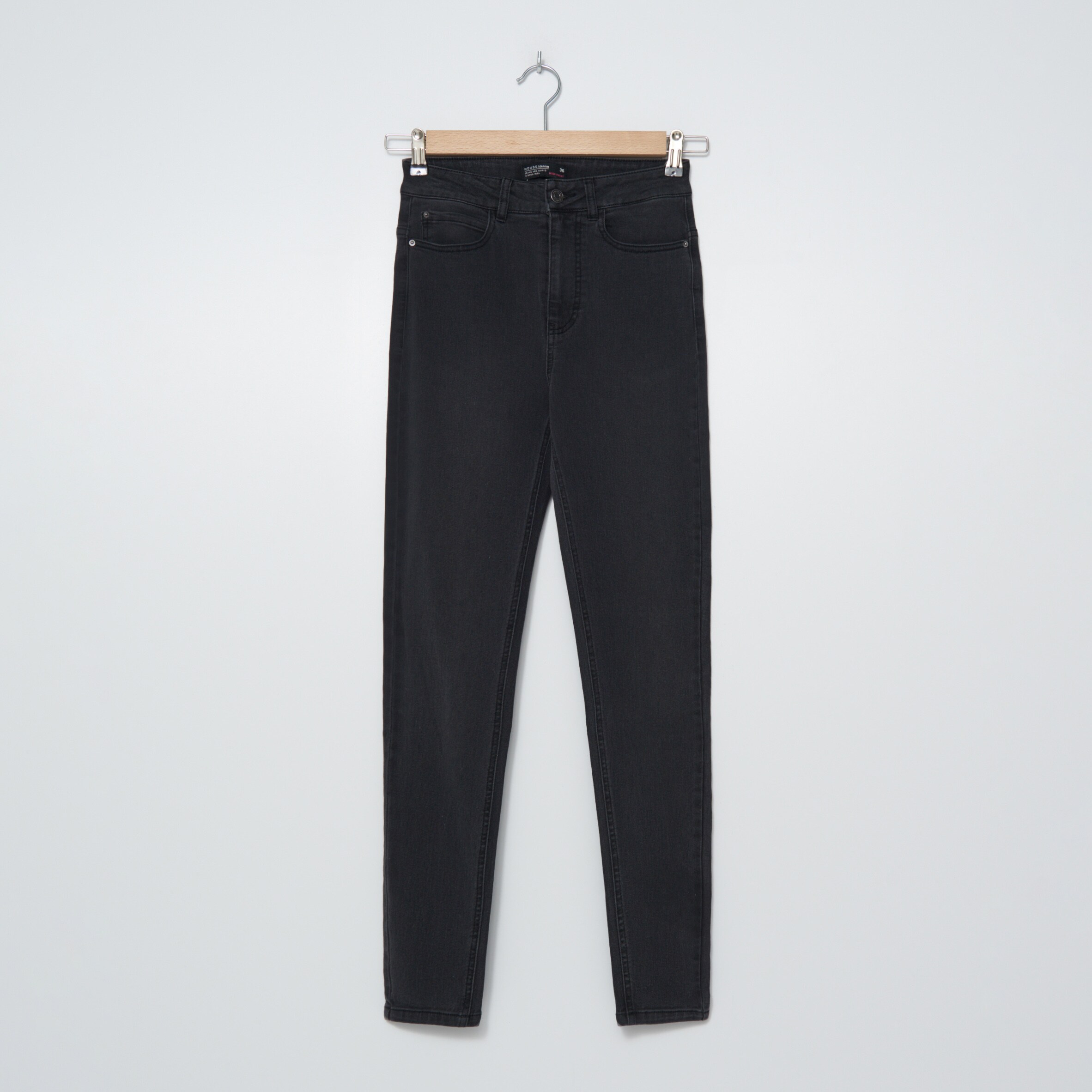 Džínsy skinny fit s vysokým pásom