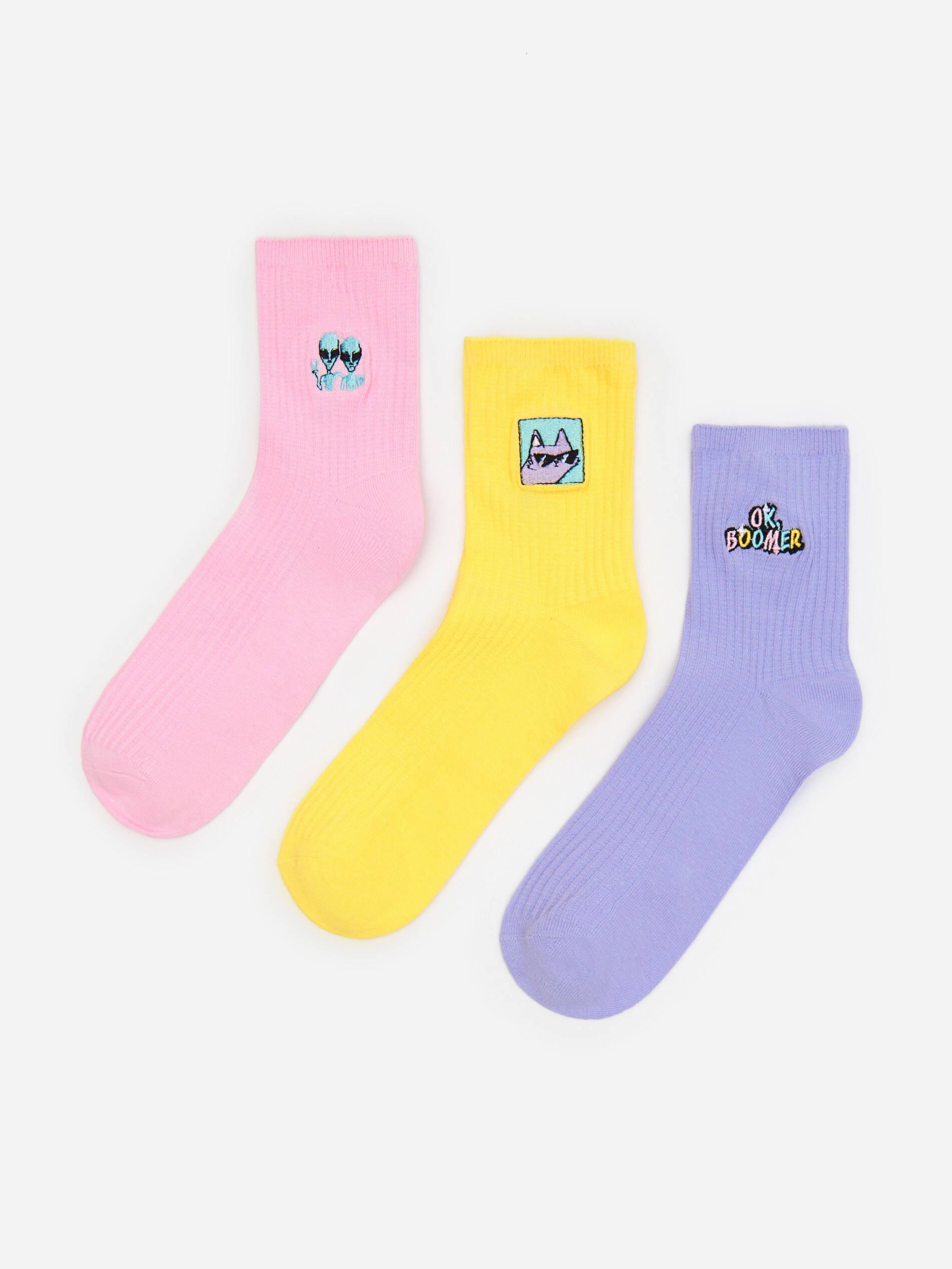 Súprava 3 párov dlhých ponožiek