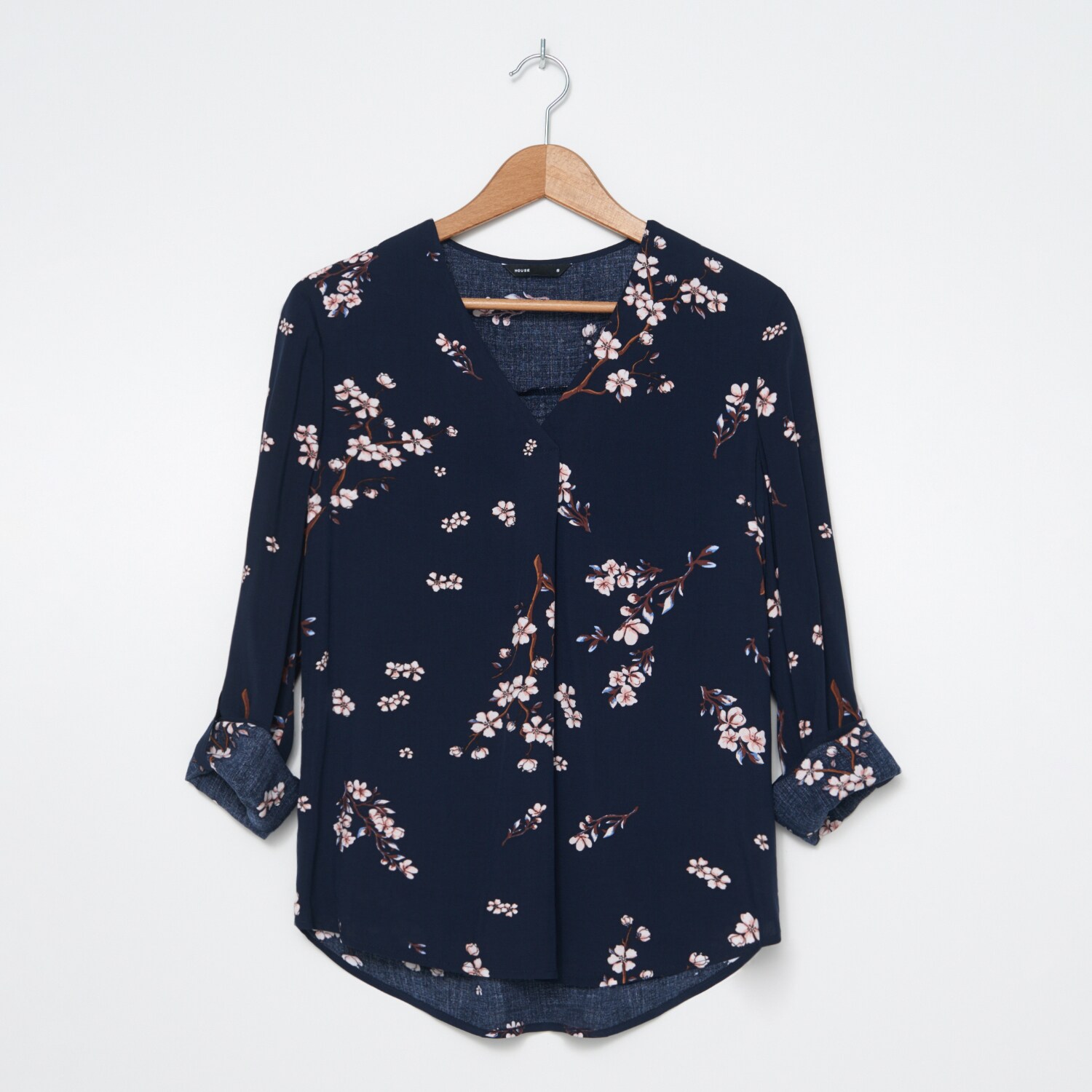 Viskózová blúzka s kvetinovou potlačou