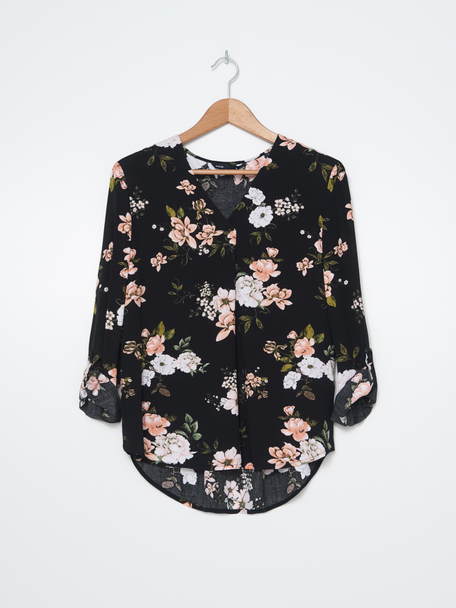 Viskózová blúzka s kvetinovou potlačou