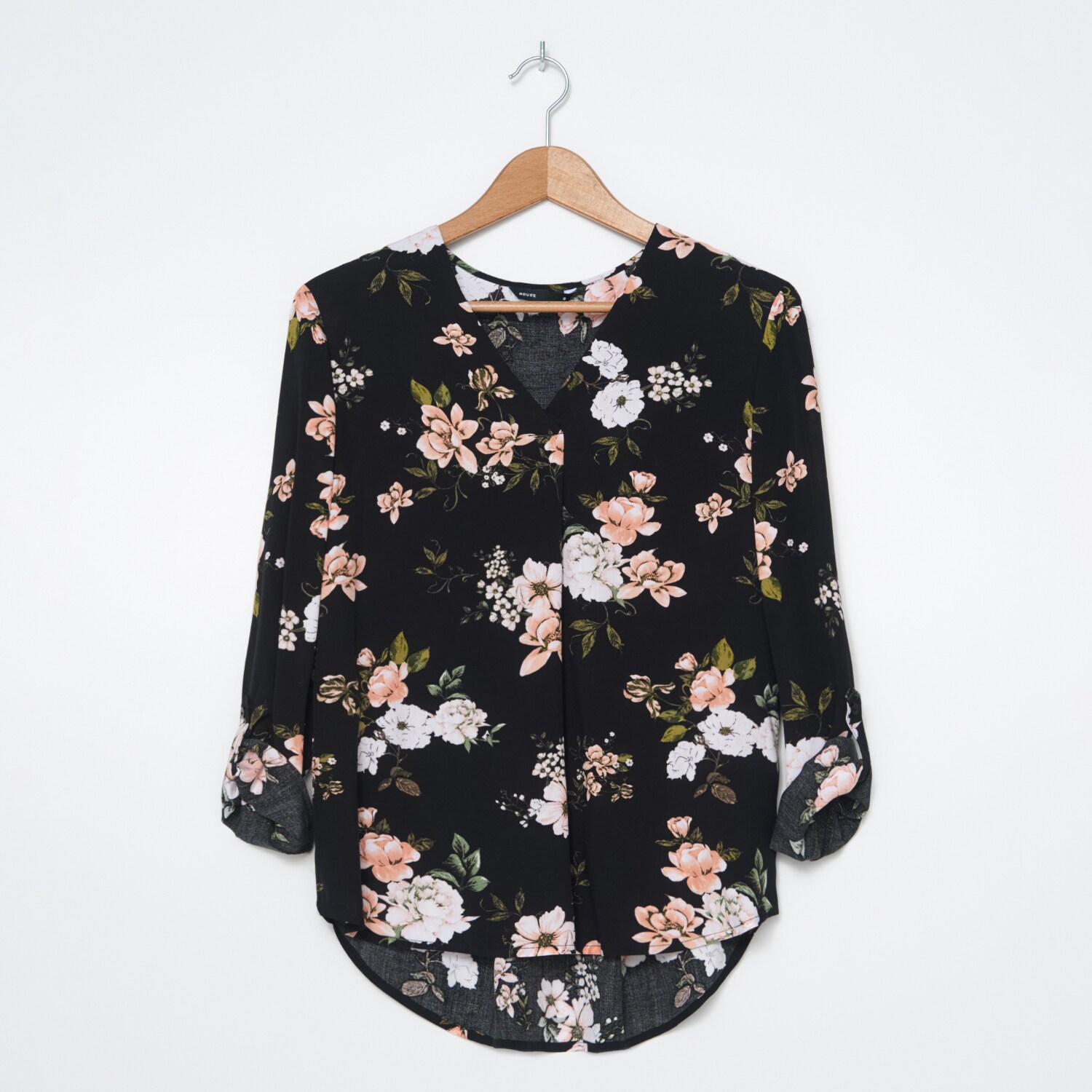 Viskózová blúzka s kvetinovou potlačou