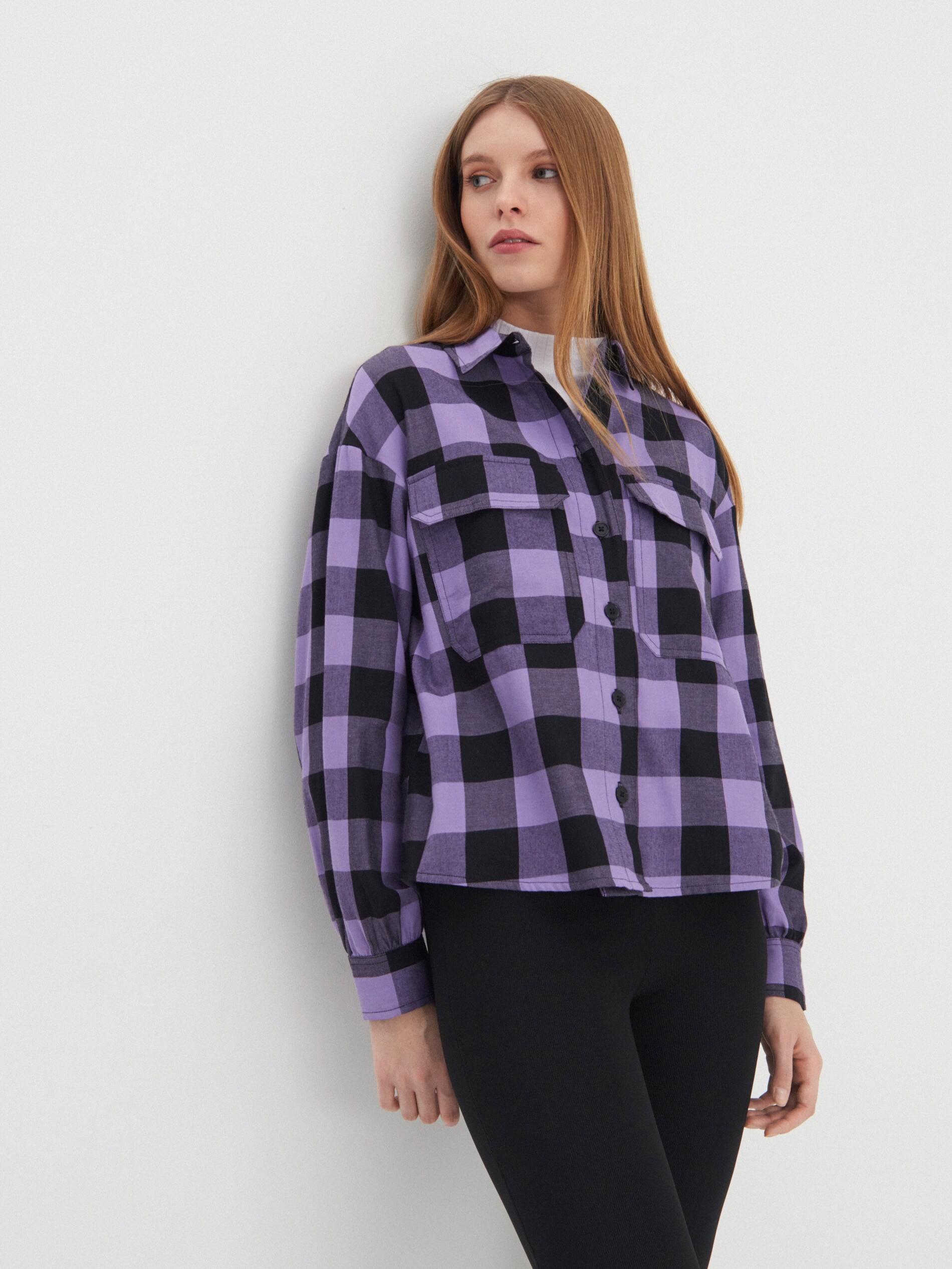 Károvaná oversize košeľa