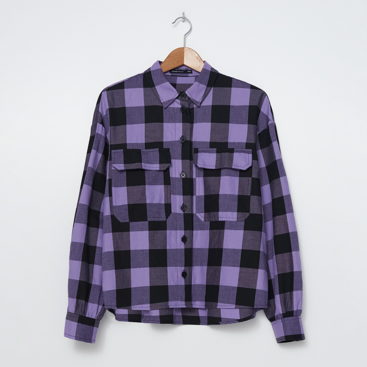 Károvaná oversize košeľa