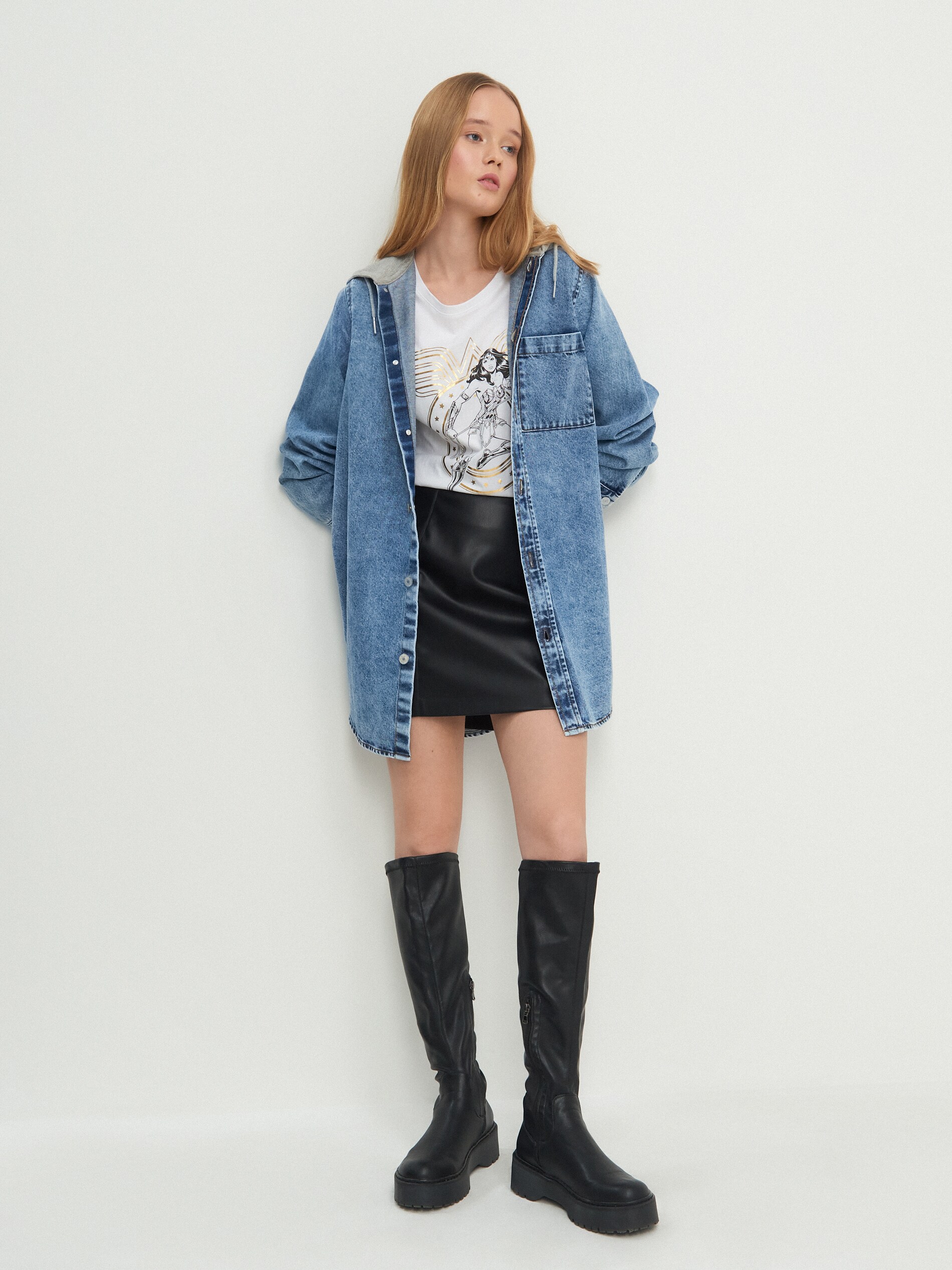 džínsová košeľa