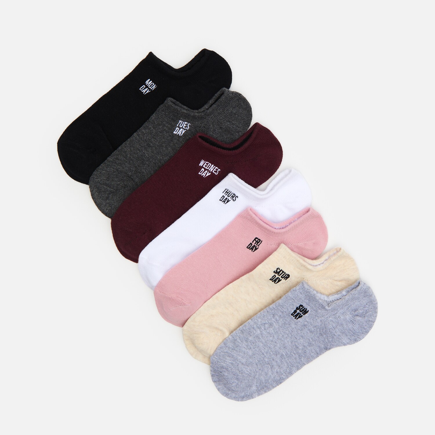 Súprava 7 párov bavlnených ponožiek