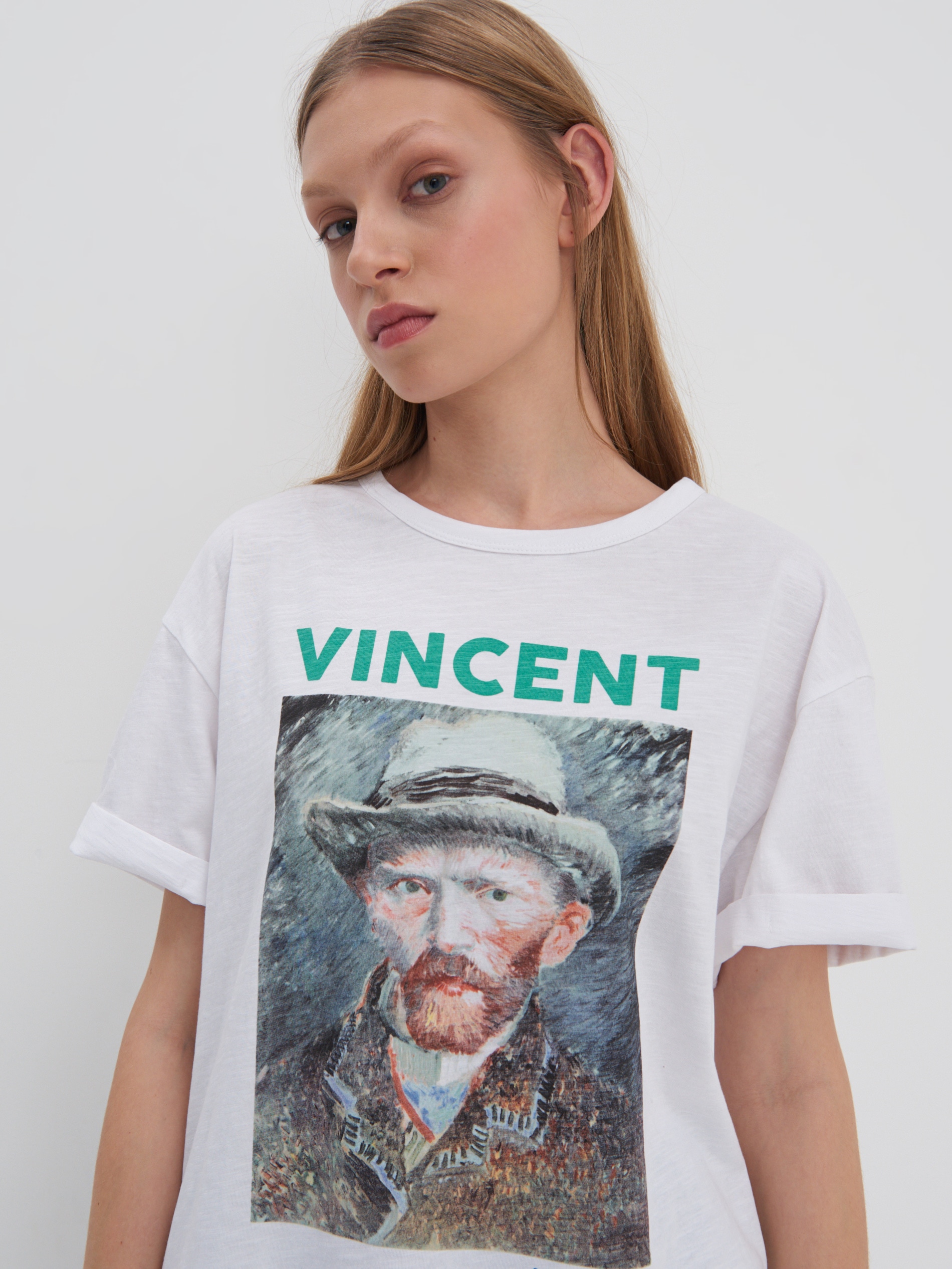 Tričko s potlačou Van Gogh - biela - 5382A-00X - HOUSE - 3