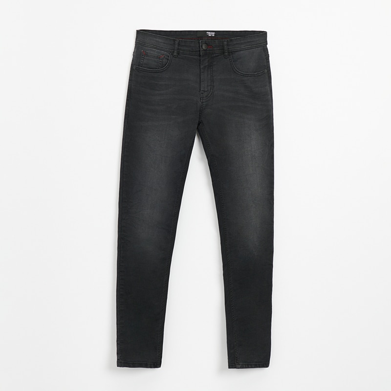 House - blugi slim cu efect prespălat - negru