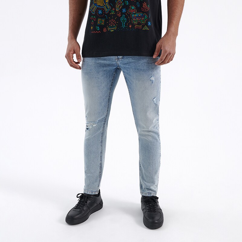 House - blugi skinny - albastru