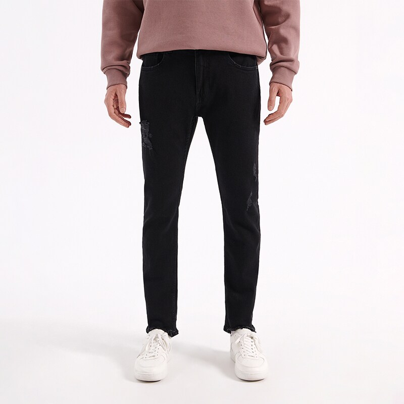 House - blugi skinny cu talie medie - negru