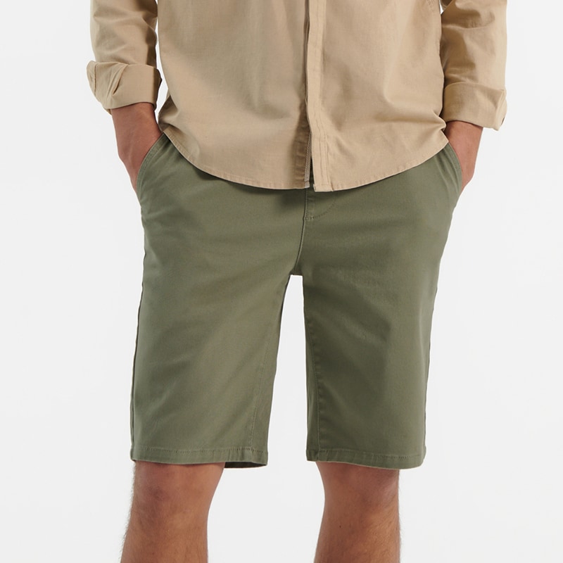 House - pantaloni scurți basic - kaki