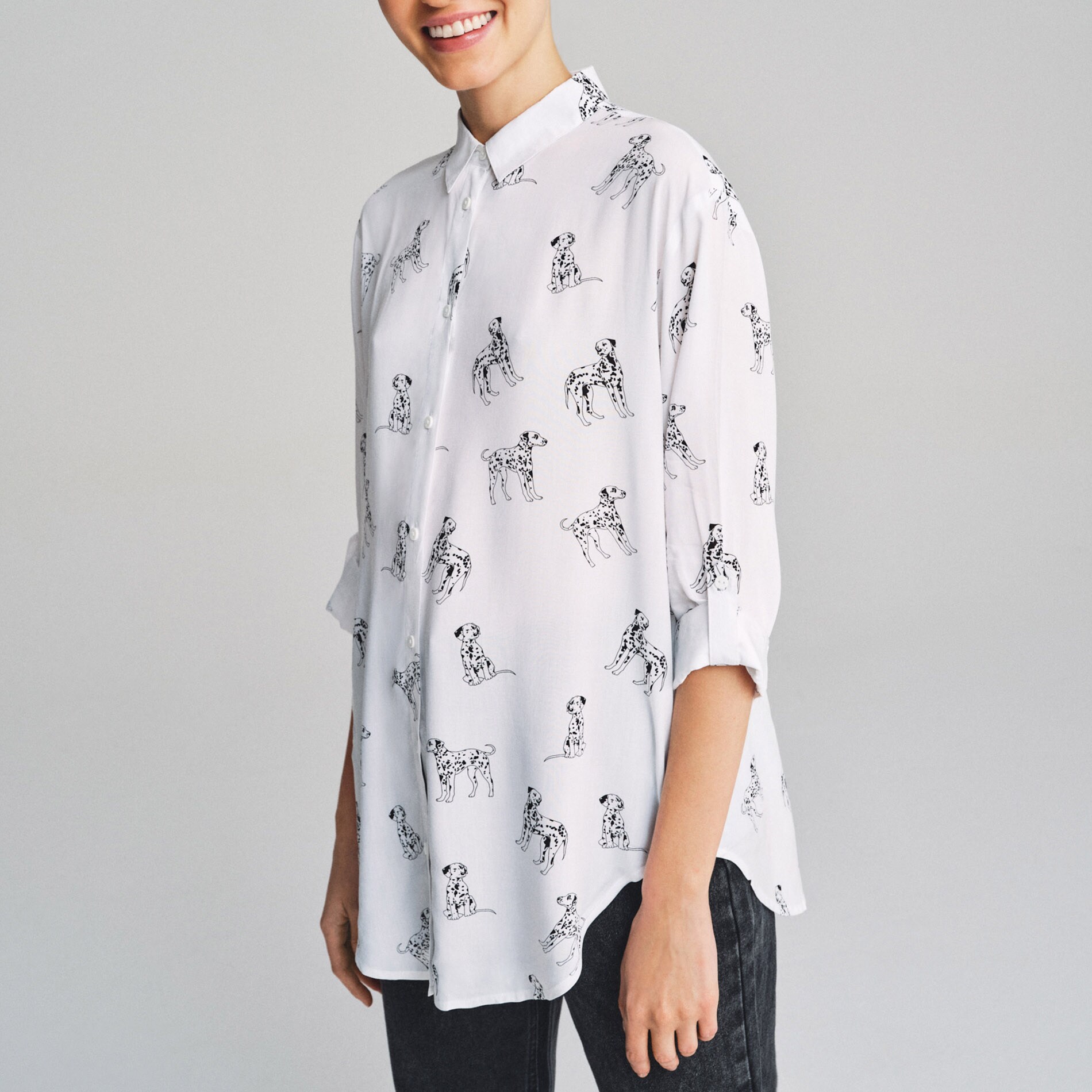 Viskózová košeľa s potlačou