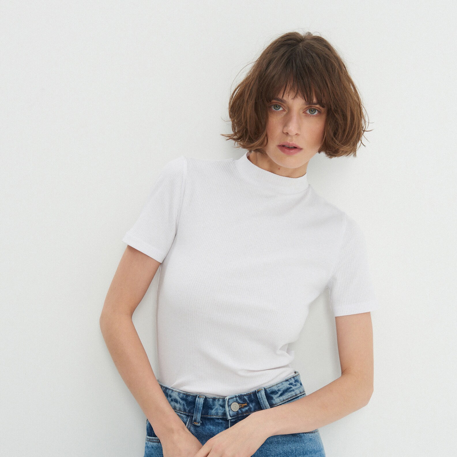 Basic tričko so stojačikom