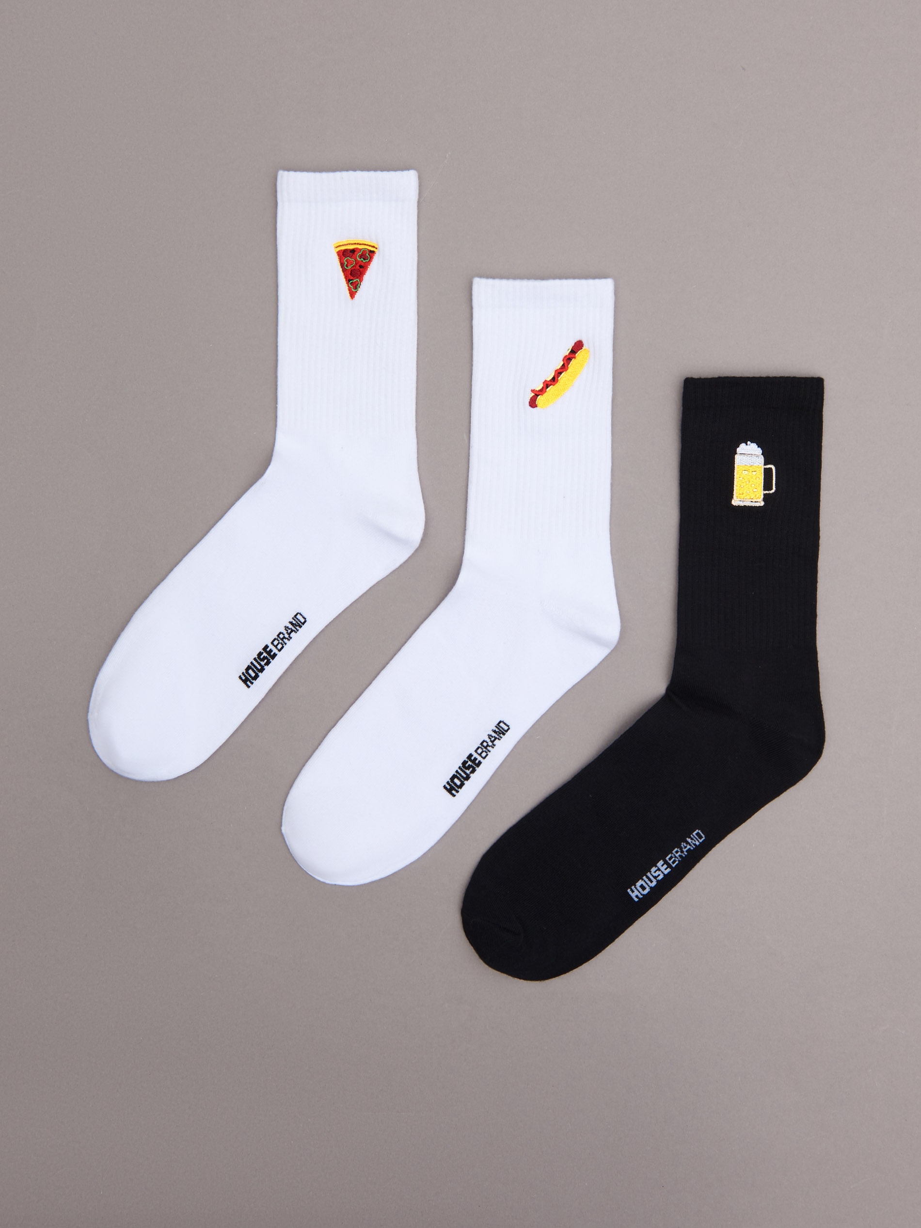 Súprava 3 párov dlhých ponožiek