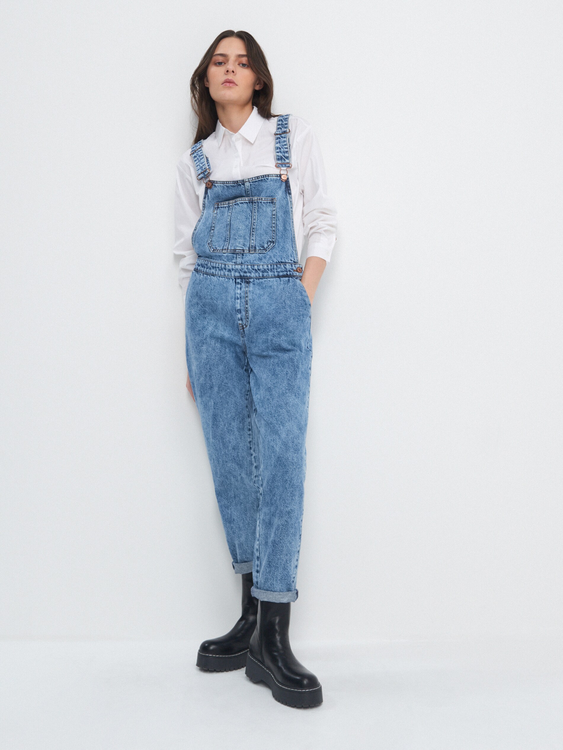 Denimové nohavice na traky