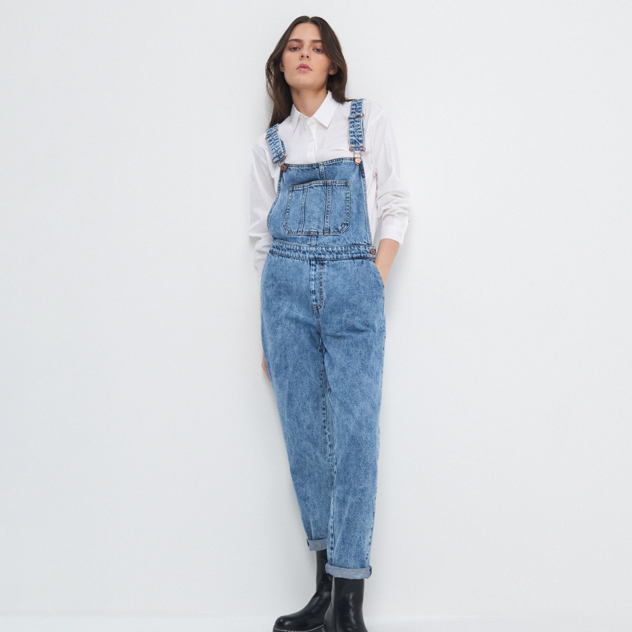 Denimové nohavice na traky