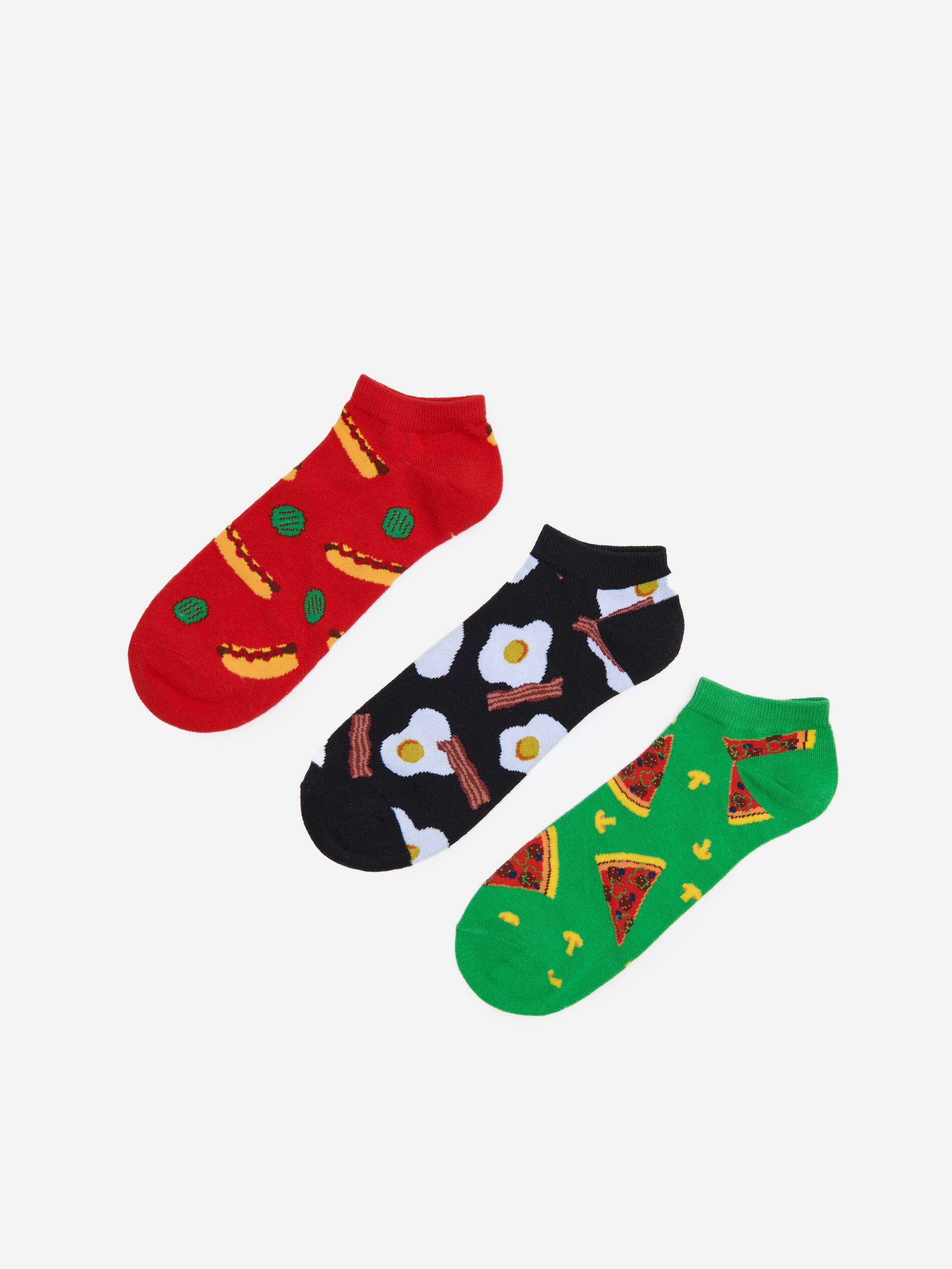 3 páry potlačených ponožiek