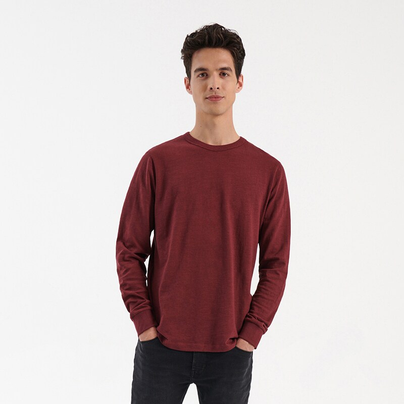 House - tricou cu mânecă lungă - bordo