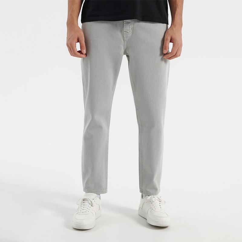 House - blugi carrot fit - gri deschis