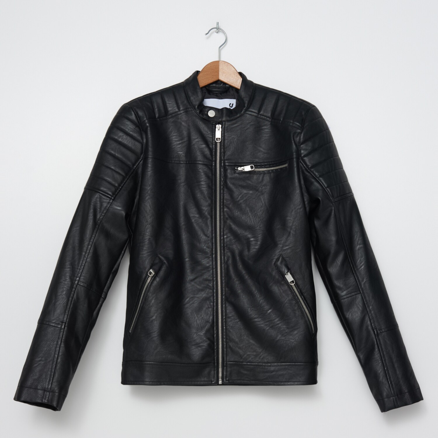 Motorkárska bunda z eko kože