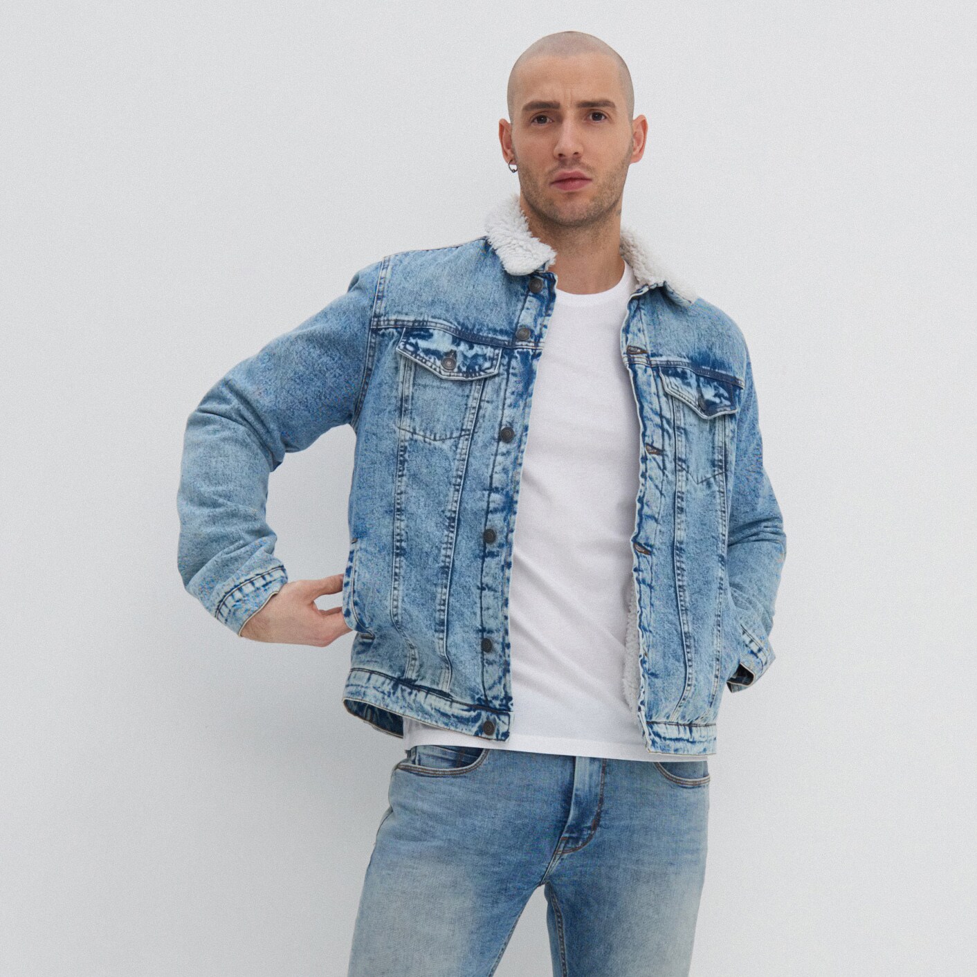 Zateplená džínsová bunda