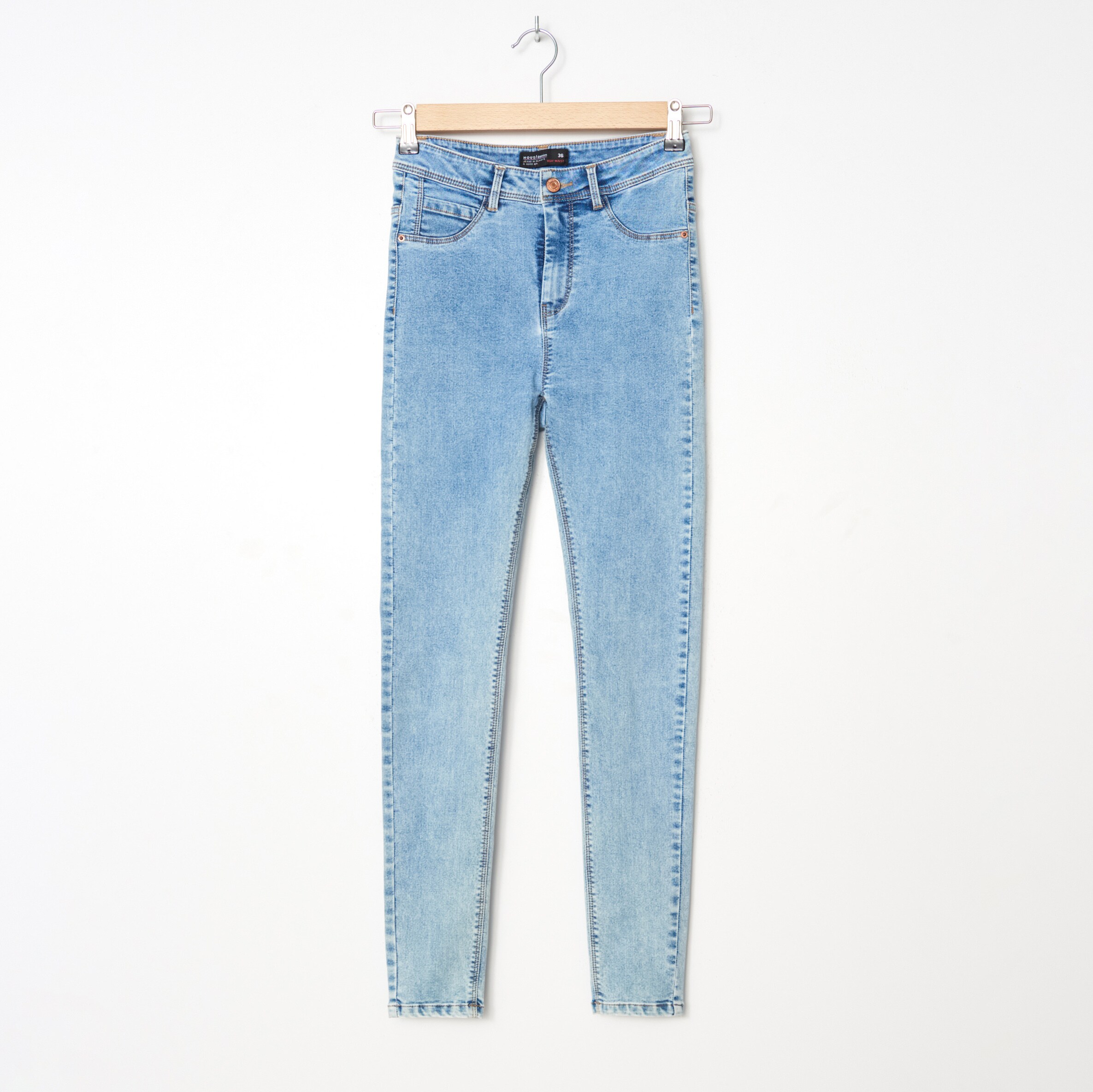 Džínsy skinny fit s vysokým pásom